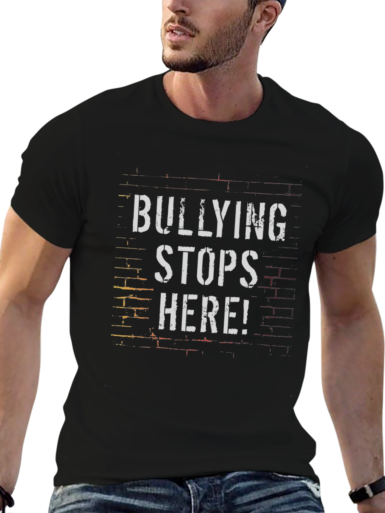 Camiseta Negra Bullying Stops Here!