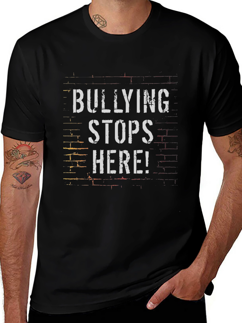 Camiseta Negra Bullying Stops Here!