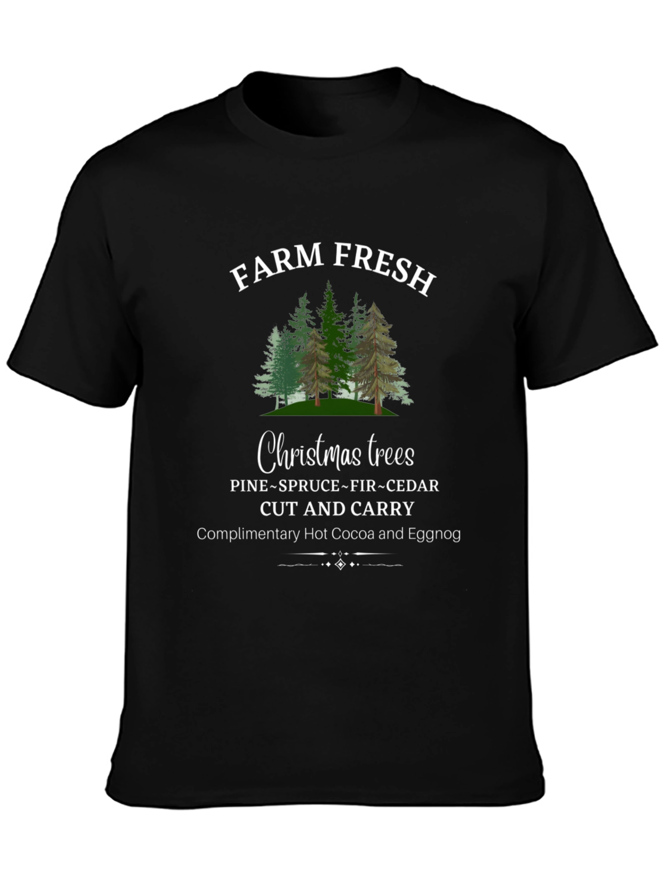 Camiseta Navideña Farm Fresh Christmas Trees