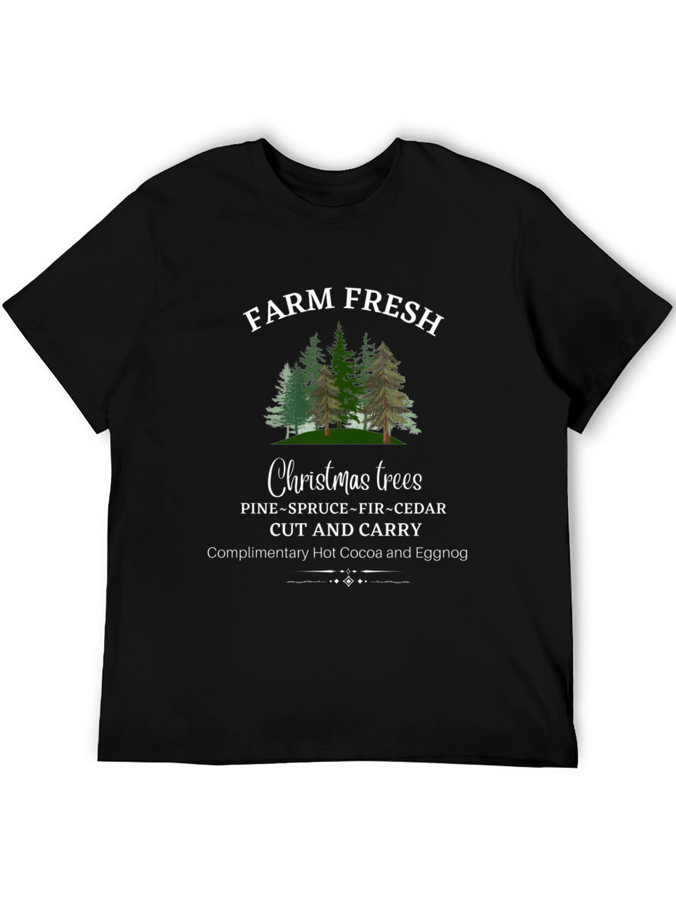 Camiseta Navideña Farm Fresh Christmas Trees