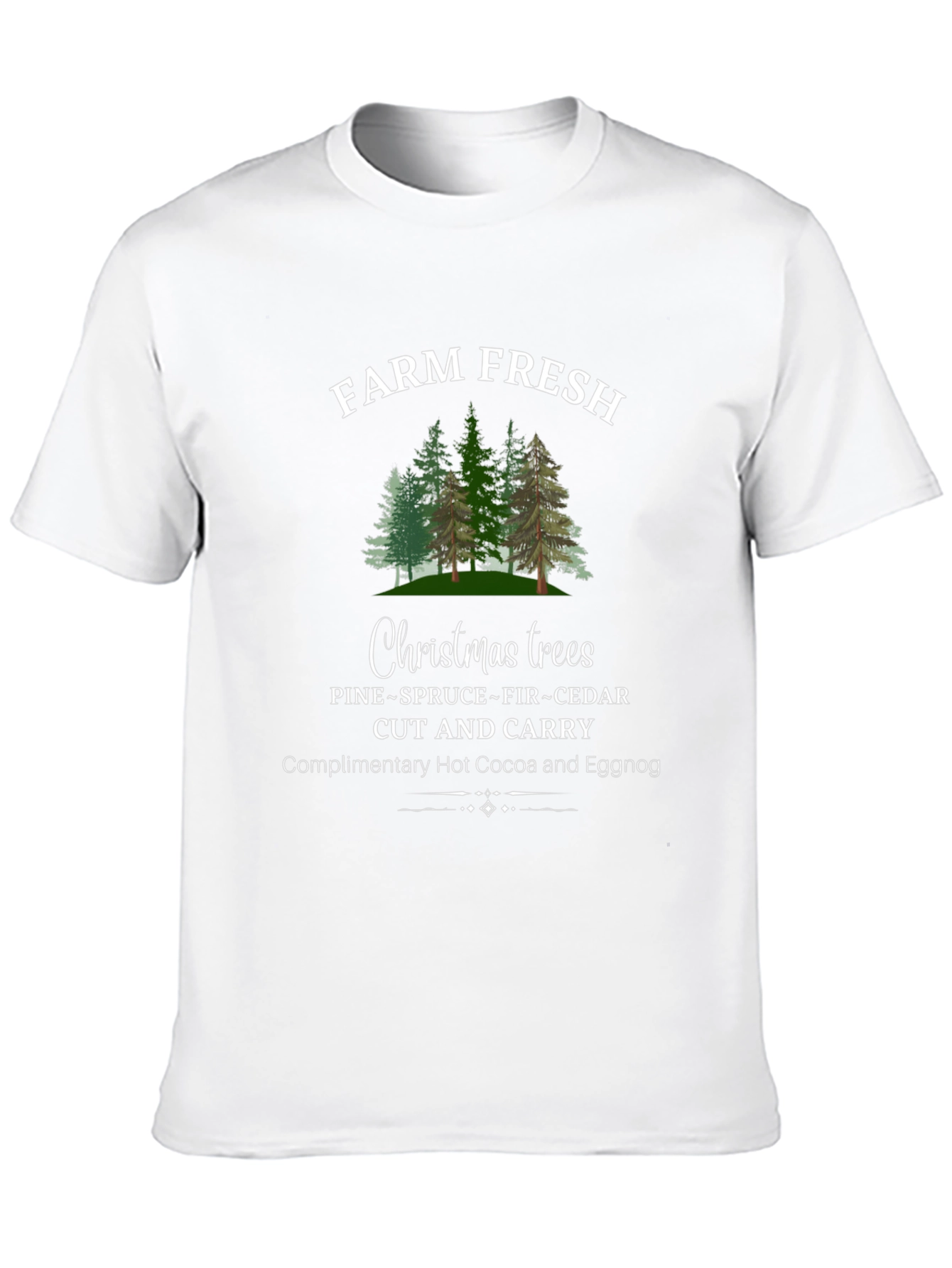 Camiseta Navideña Farm Fresh Christmas Trees