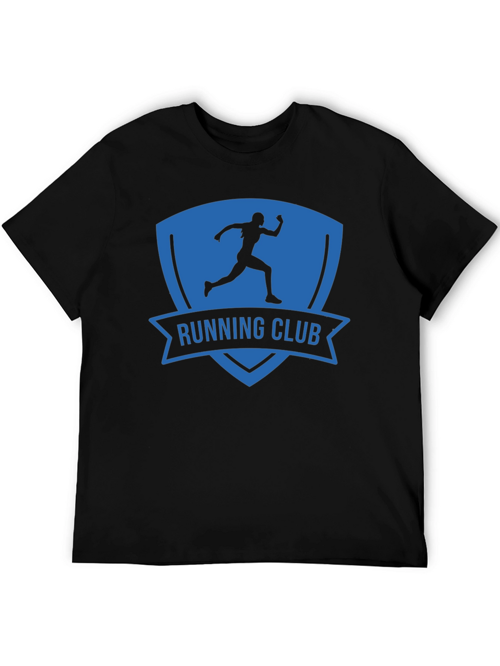 Camiseta Hombre Running Club Azul y Negra
