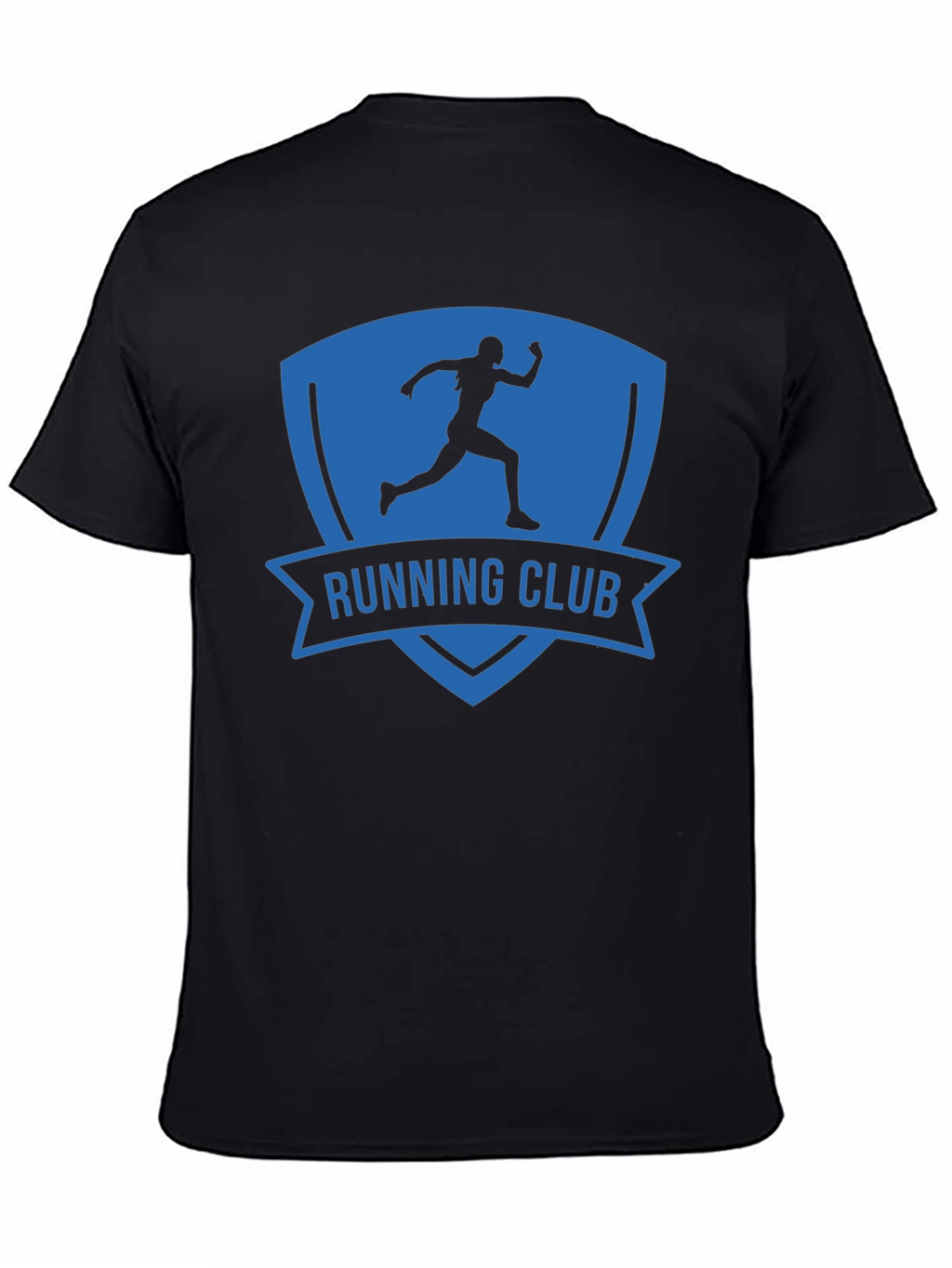Camiseta Hombre Running Club Azul y Negra