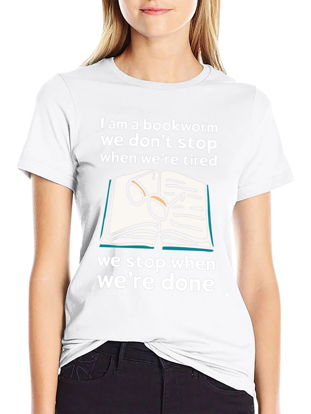Camiseta Negra Bookworm: Lectura Sin Fin