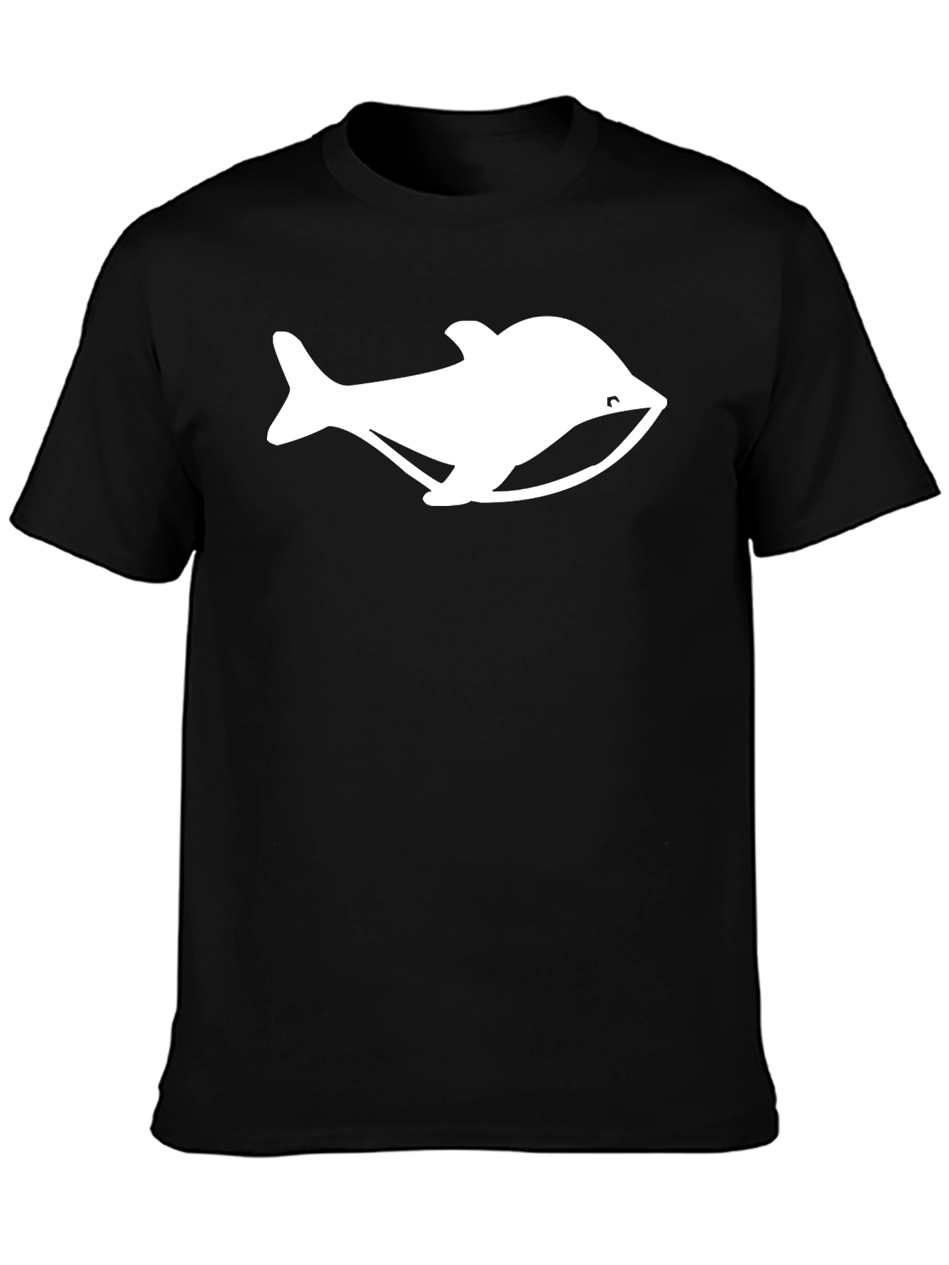 Camiseta Negra con Diseño de Ballena Blanca