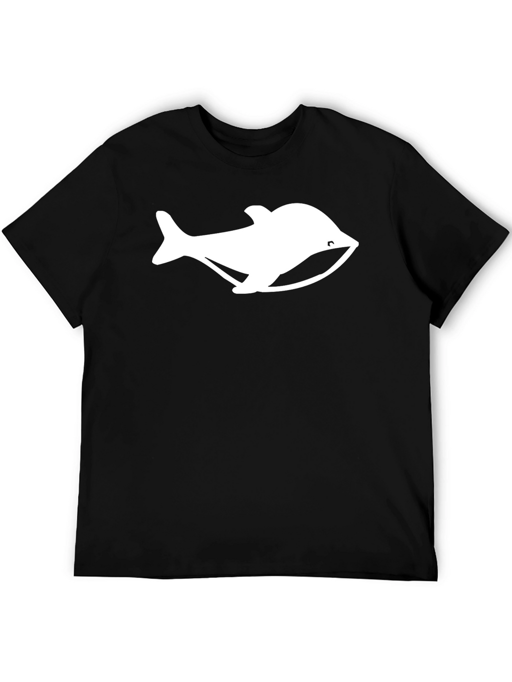 Camiseta Negra con Diseño de Ballena Blanca