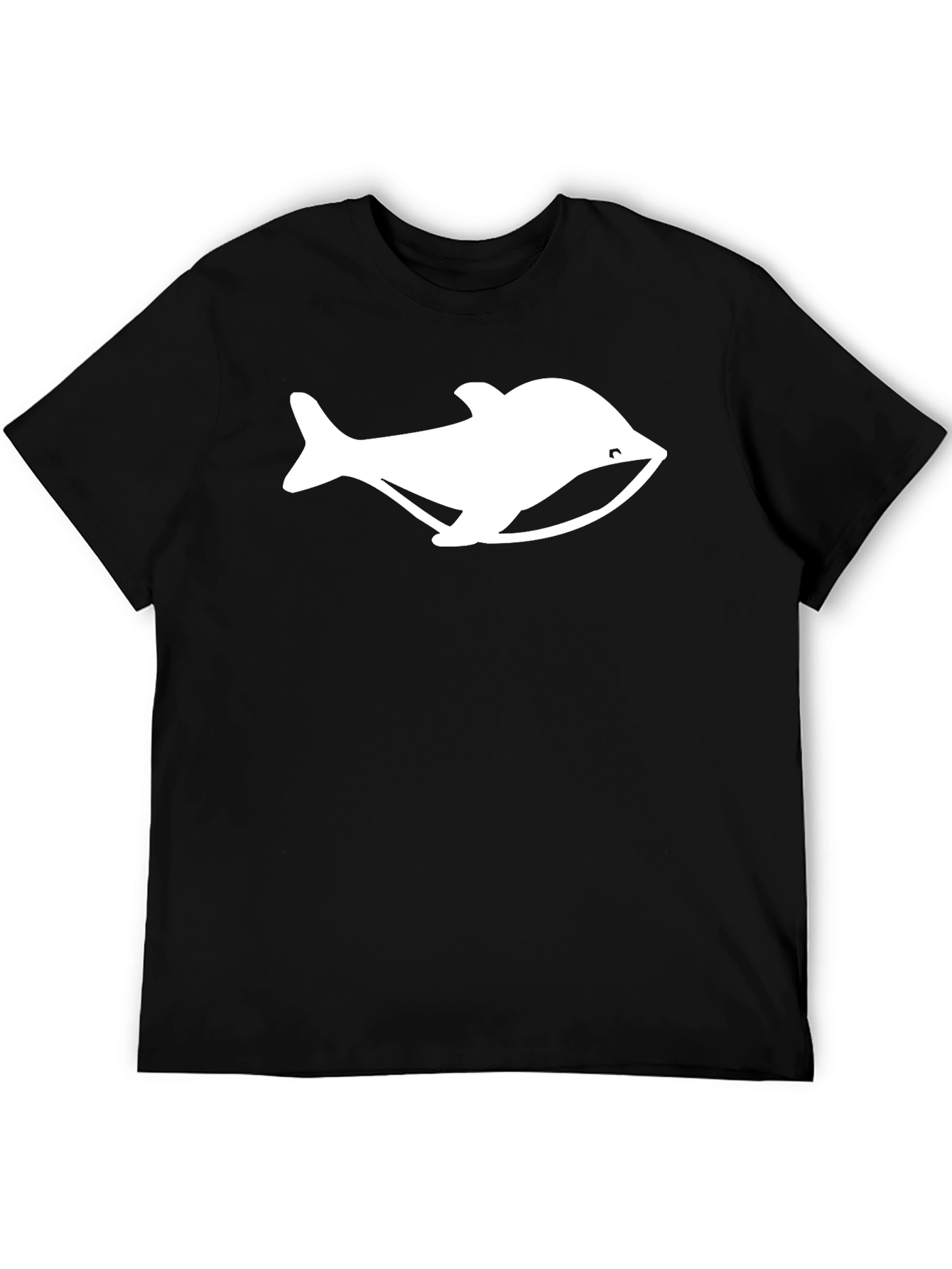 Camiseta Negra con Diseño de Ballena Blanca