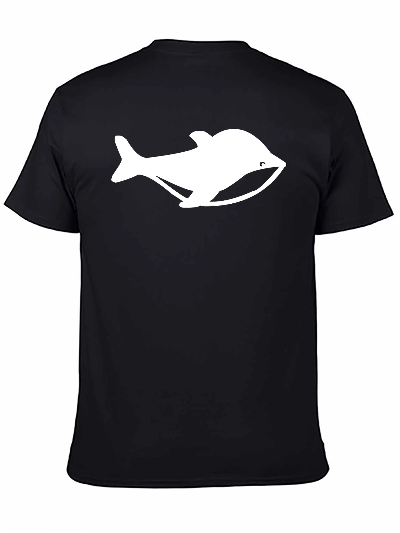Camiseta Negra con Diseño de Ballena Blanca