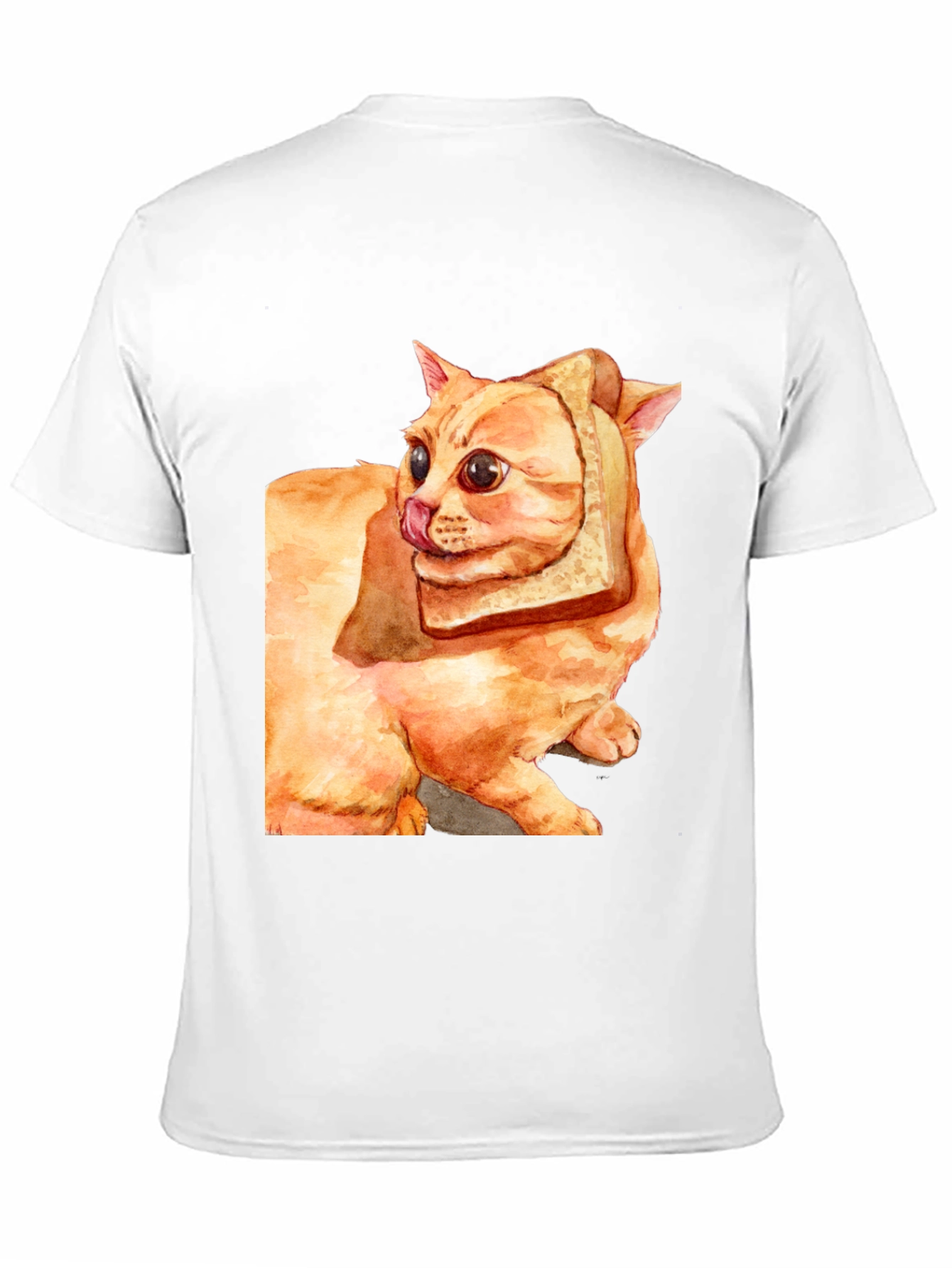 Camiseta Gato con Pan - Divertida y Original