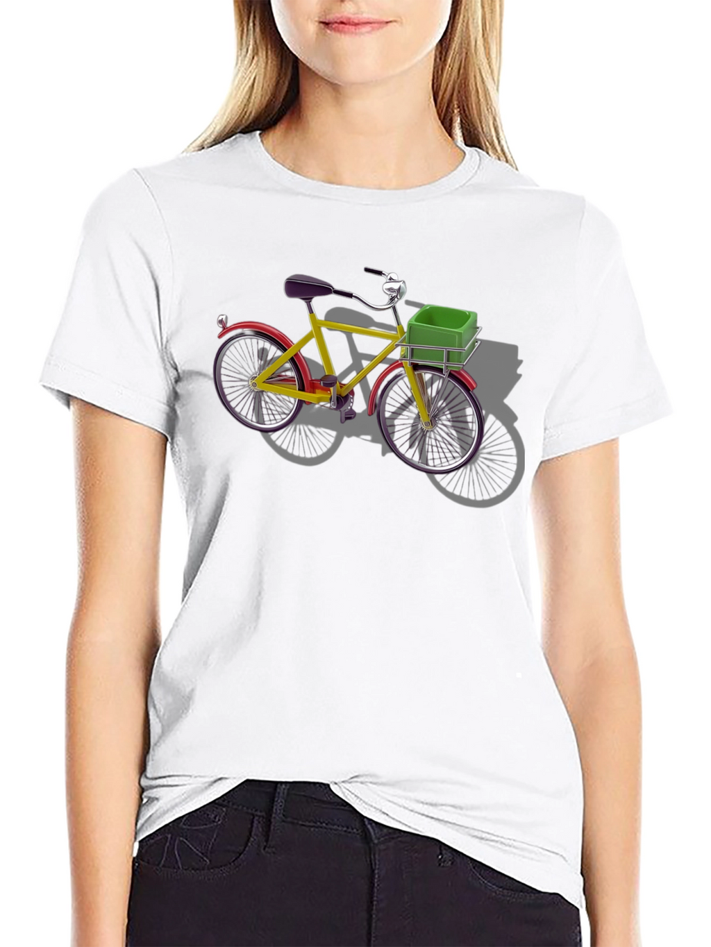 Camiseta Negra con Bicicleta Retro