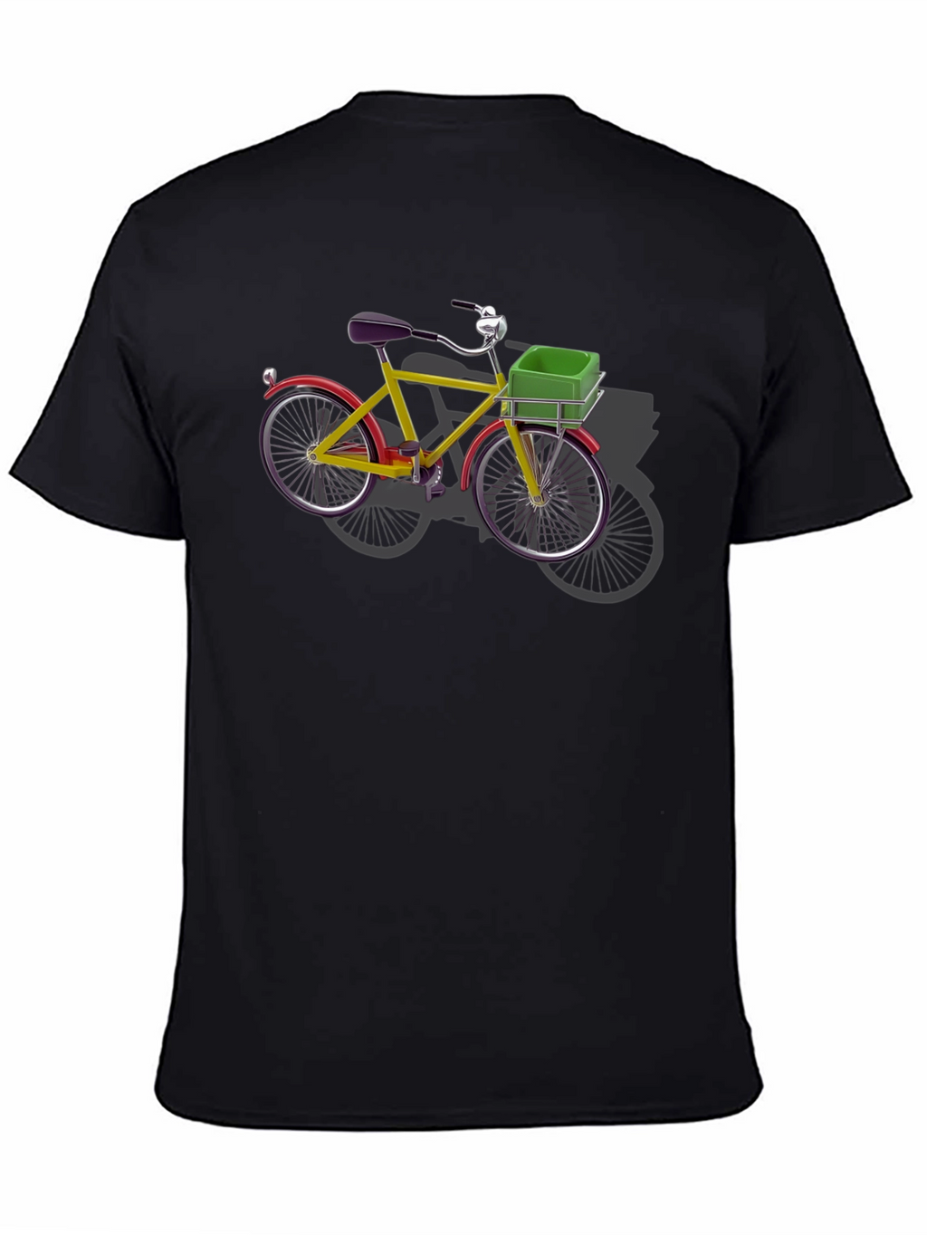 Camiseta Negra con Bicicleta Retro