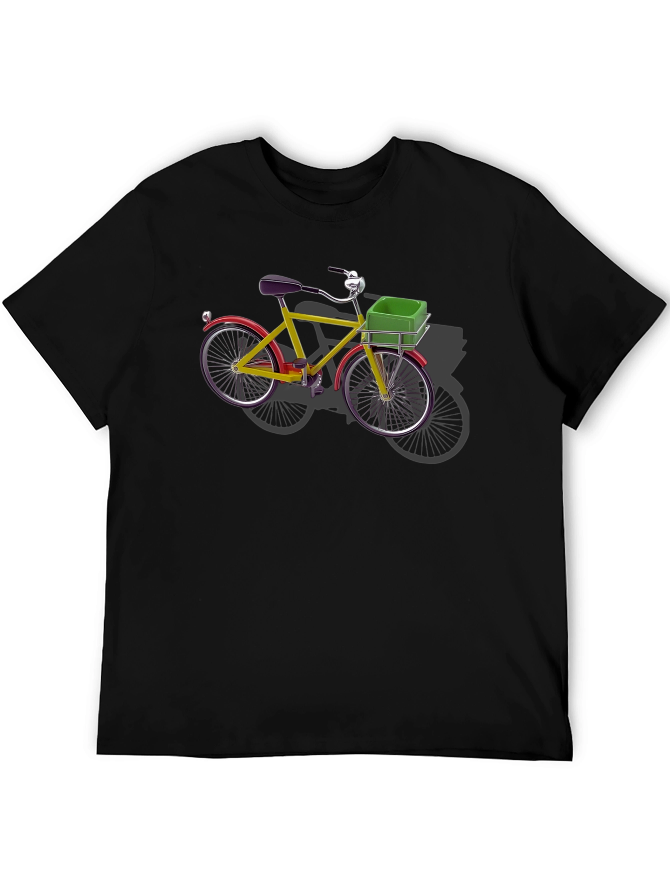 Camiseta Negra con Bicicleta Retro