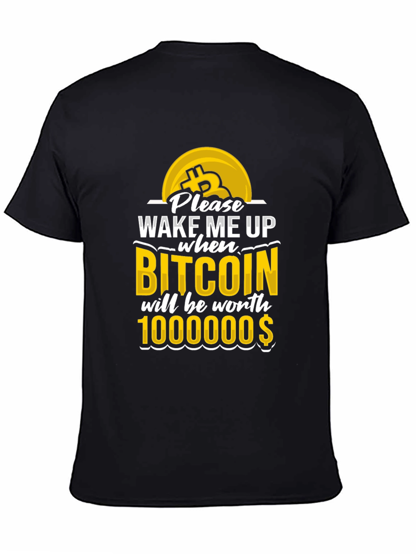 Camiseta Bitcoin: ¡Despiértame al millón!