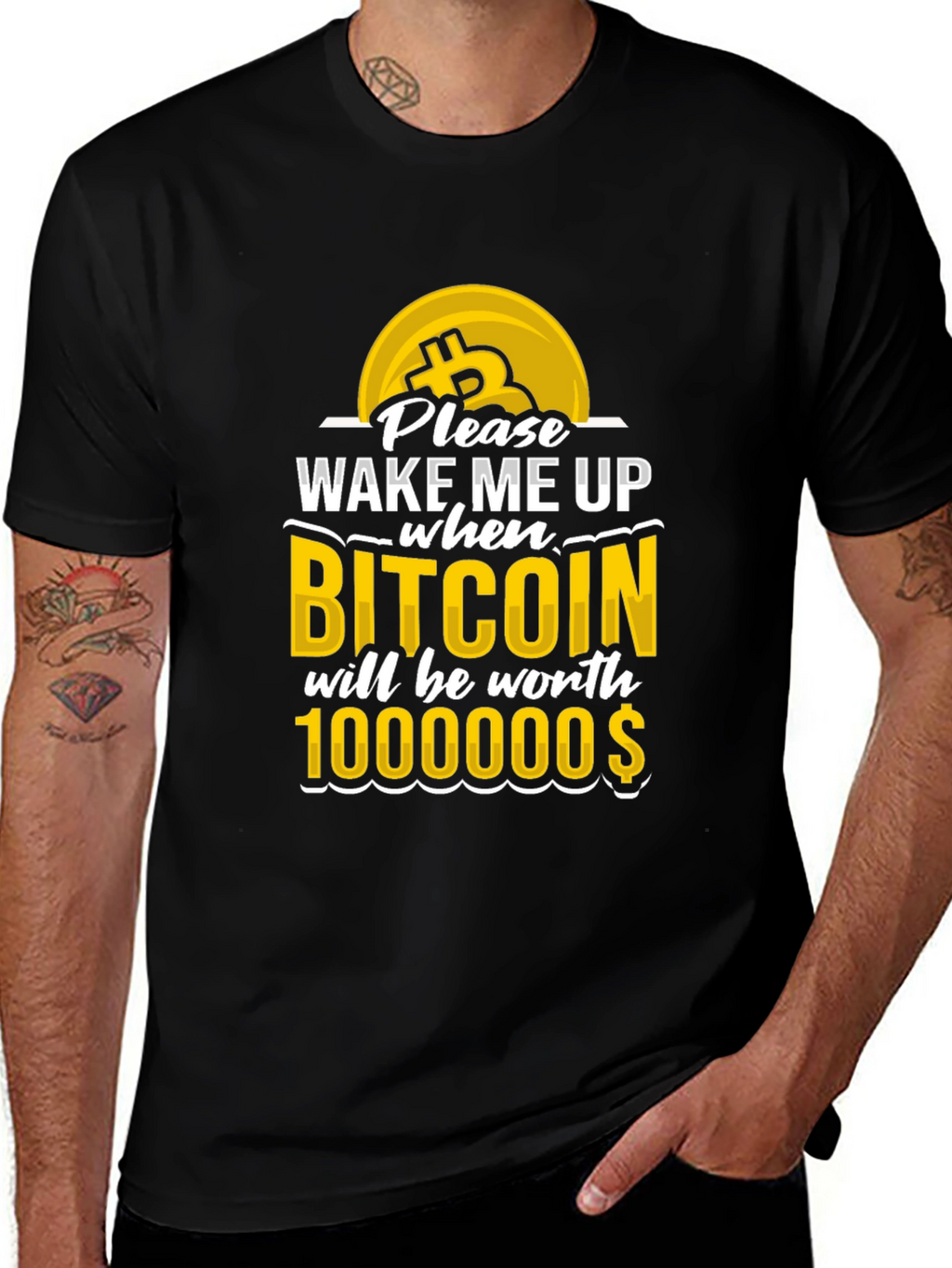 Camiseta Bitcoin: ¡Despiértame al millón!