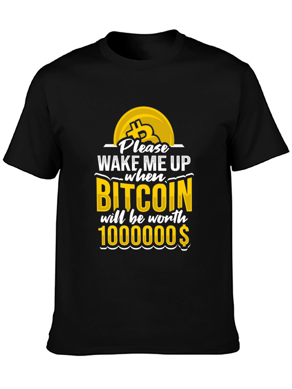 Camiseta Bitcoin: ¡Despiértame al millón!