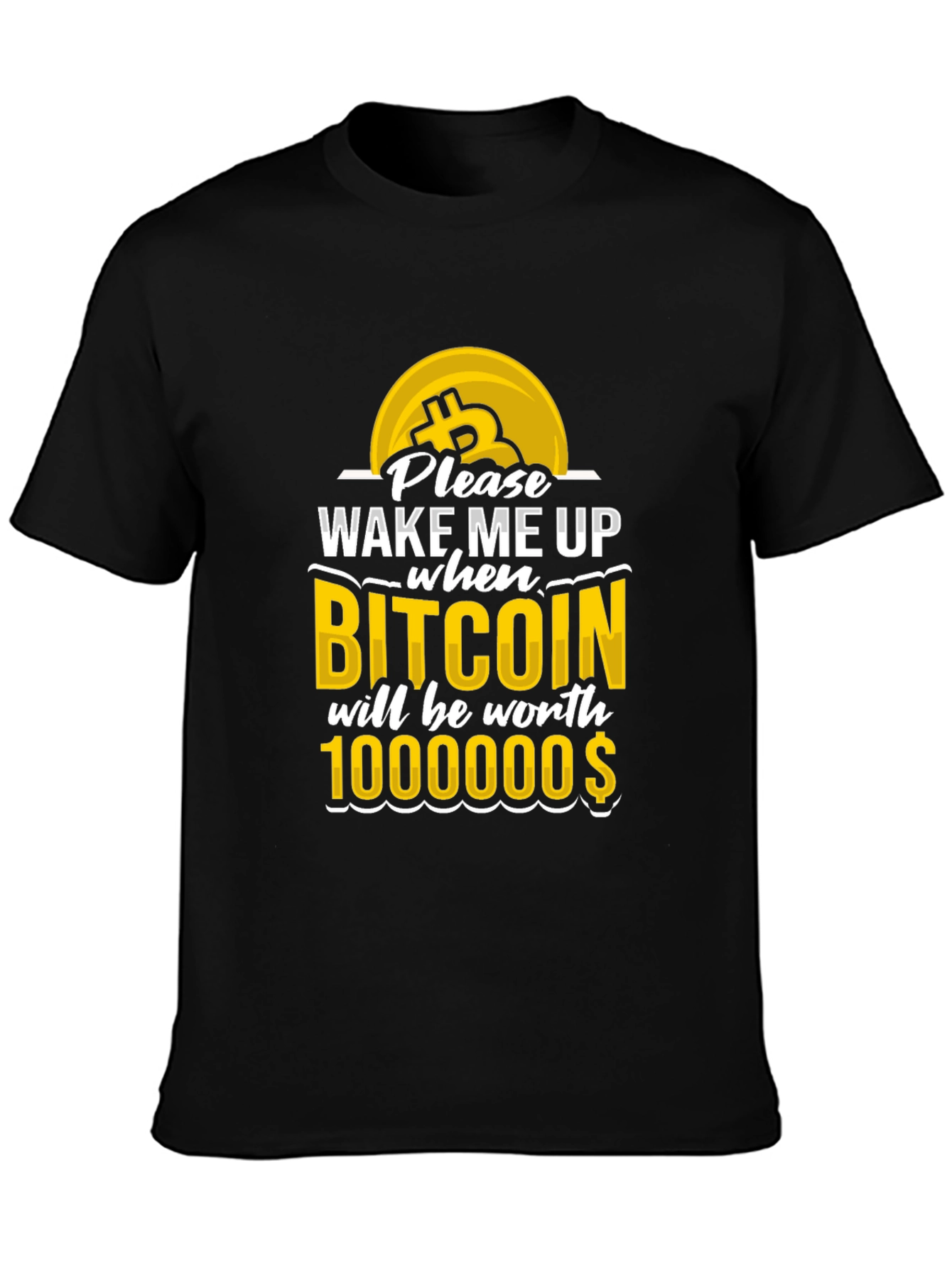 Camiseta Bitcoin: ¡Despiértame al millón!