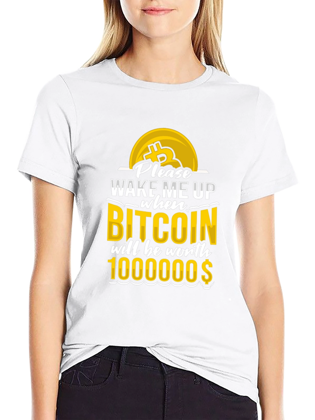 Camiseta Bitcoin: ¡Despiértame al millón!