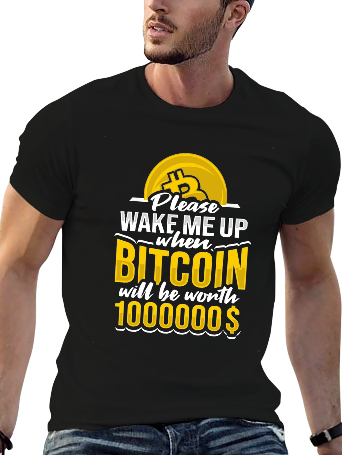 Camiseta Bitcoin: ¡Despiértame al millón!