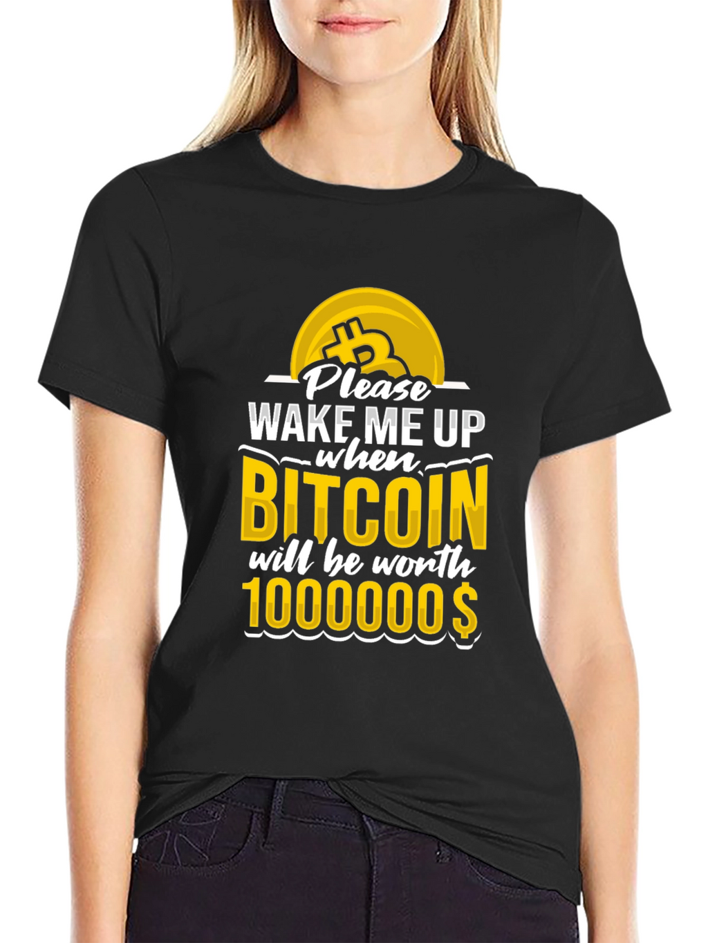 Camiseta Bitcoin: ¡Despiértame al millón!