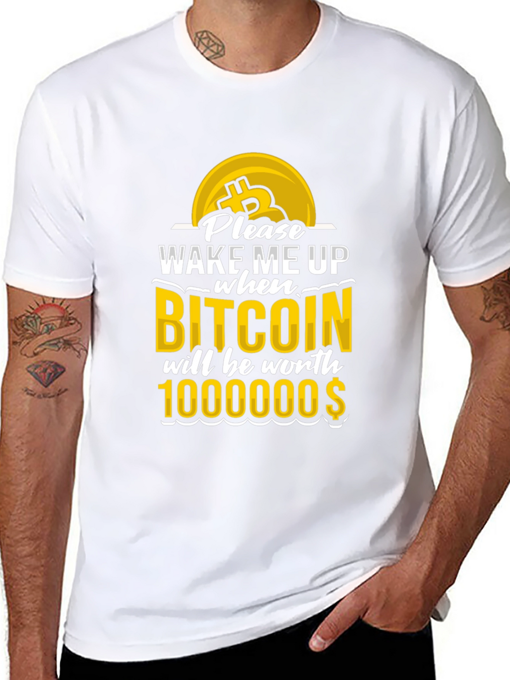 Camiseta Bitcoin: ¡Despiértame al millón!