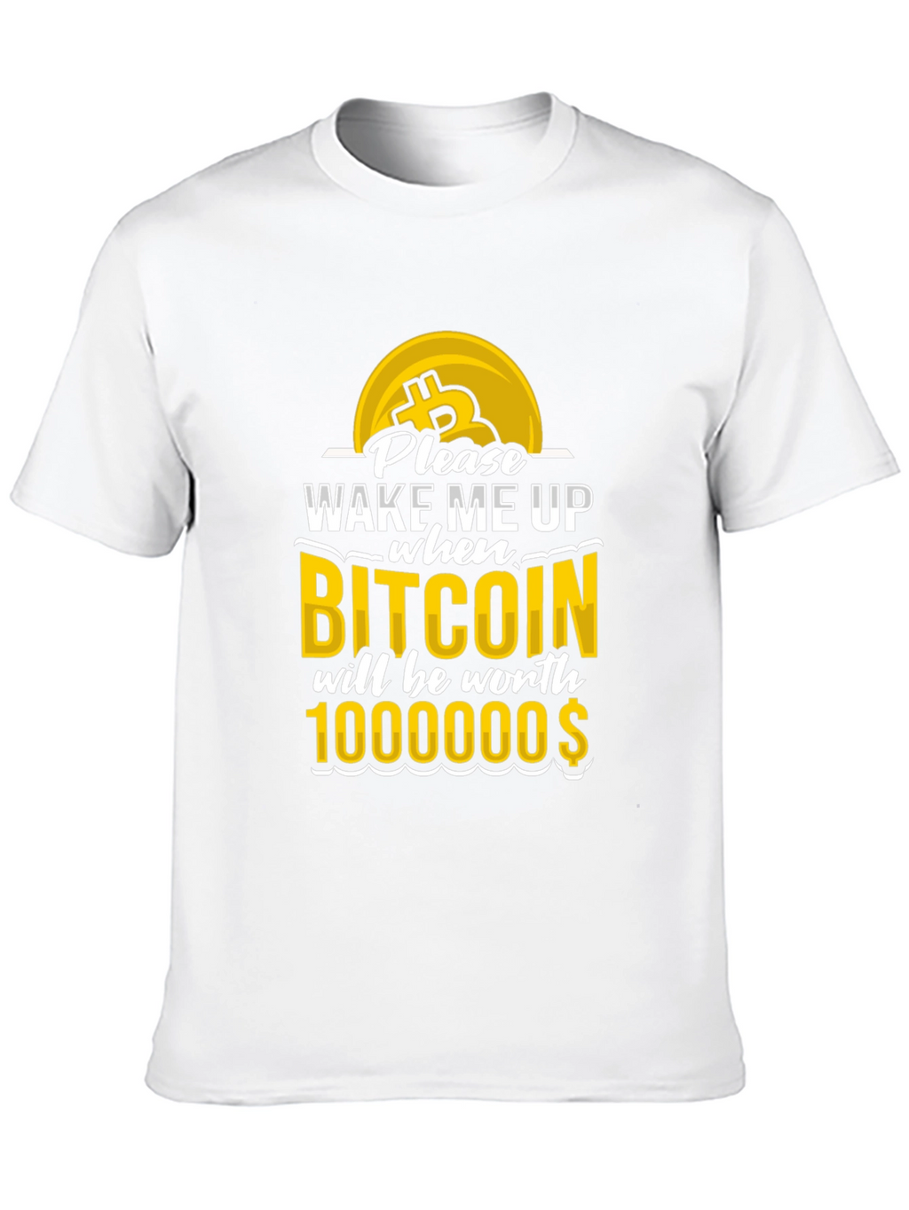 Camiseta Bitcoin: ¡Despiértame al millón!