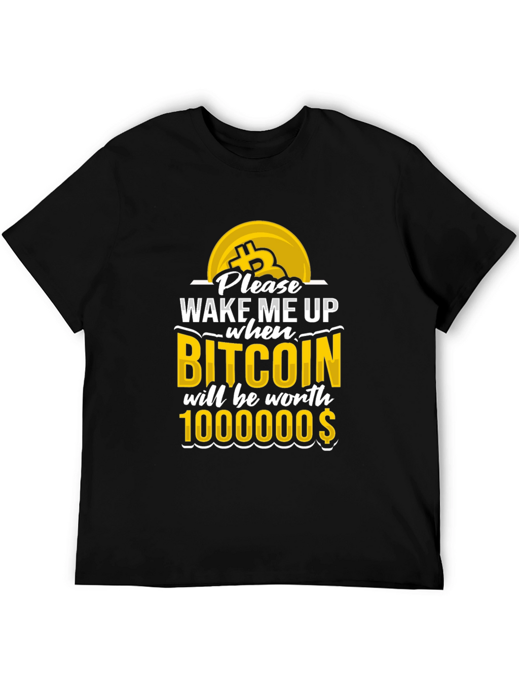 Camiseta Bitcoin: ¡Despiértame al millón!
