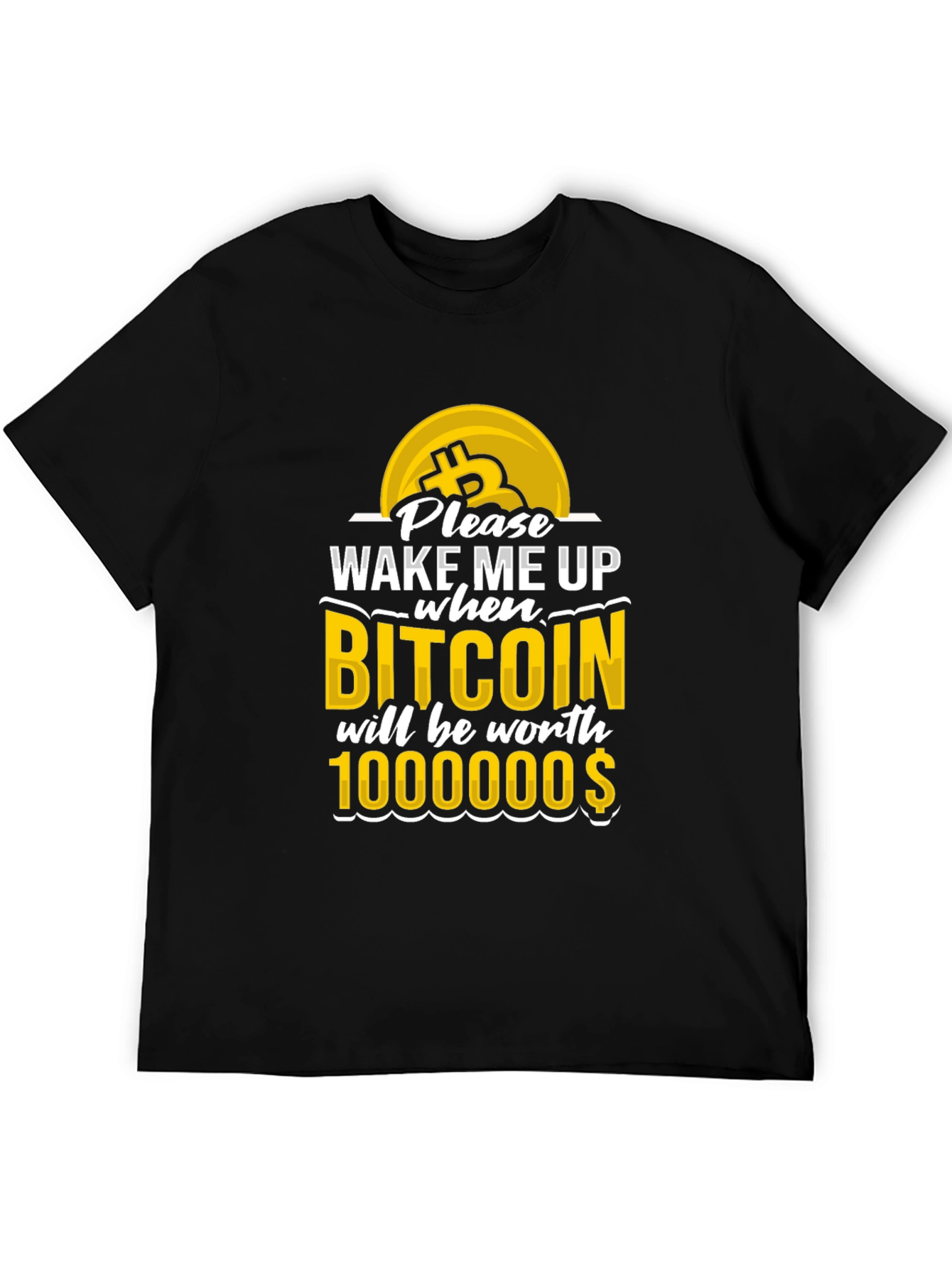 Camiseta Bitcoin: ¡Despiértame al millón!