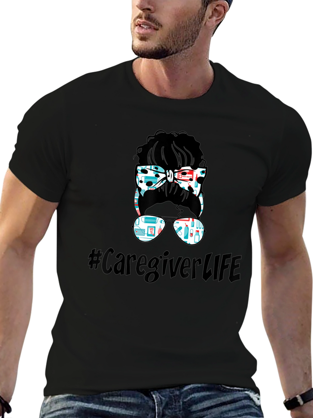 Camiseta #CaregiverLife para Cuidadores
