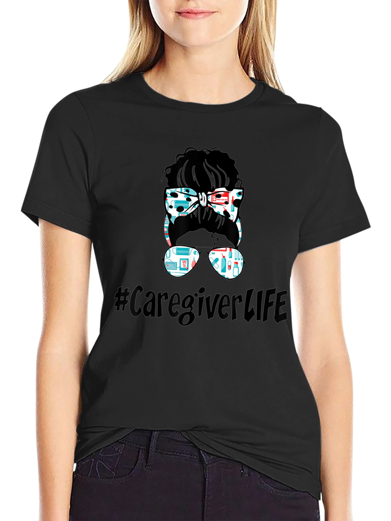 Camiseta #CaregiverLife para Cuidadores