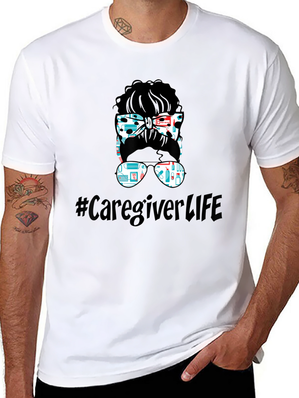 Camiseta #CaregiverLife para Cuidadores