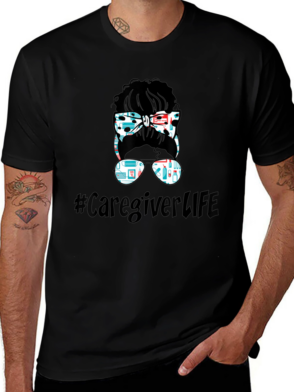 Camiseta #CaregiverLife para Cuidadores