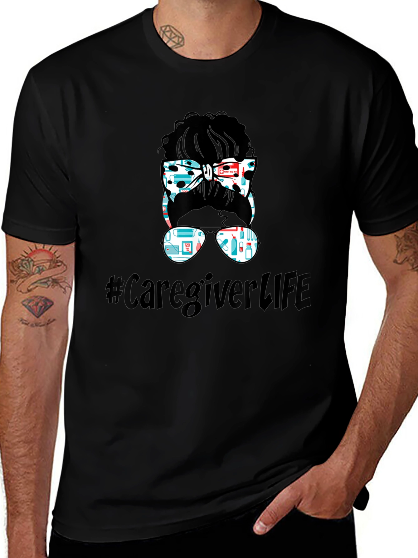 Camiseta #CaregiverLife para Cuidadores