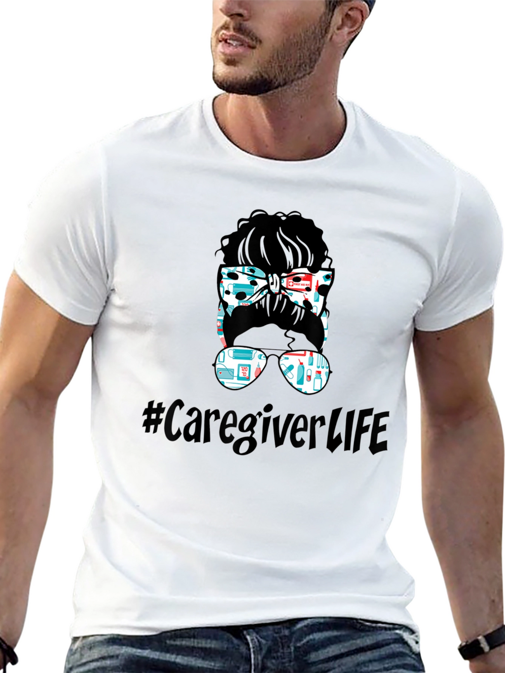 Camiseta #CaregiverLife para Cuidadores