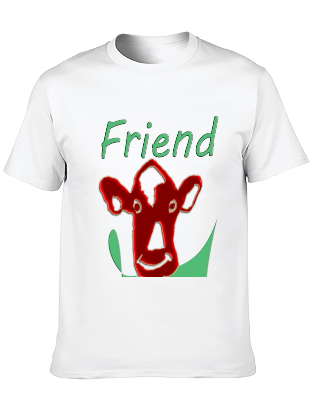 Camiseta Negra Amigo con Diseño de Vaca