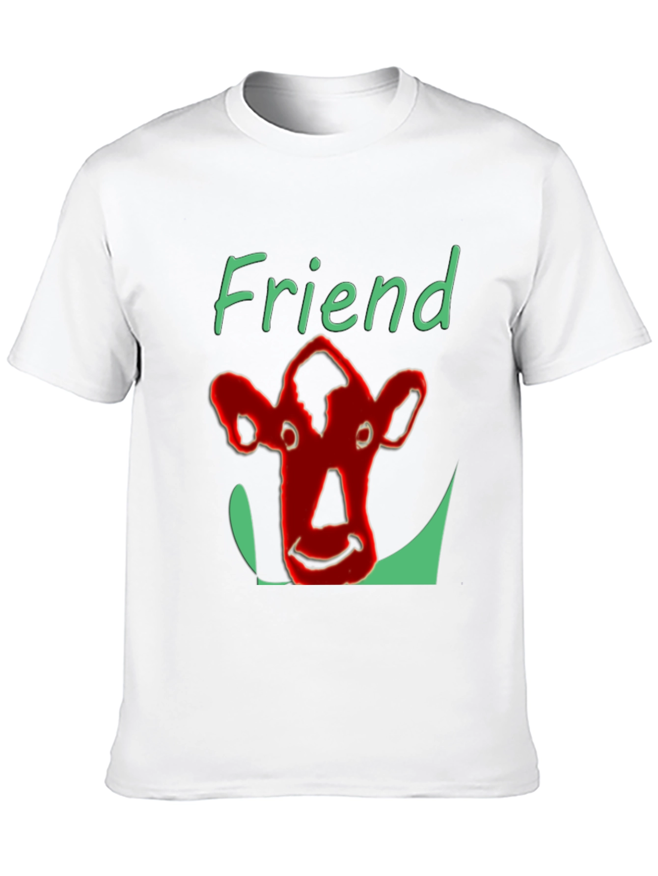 Camiseta Negra Amigo con Diseño de Vaca