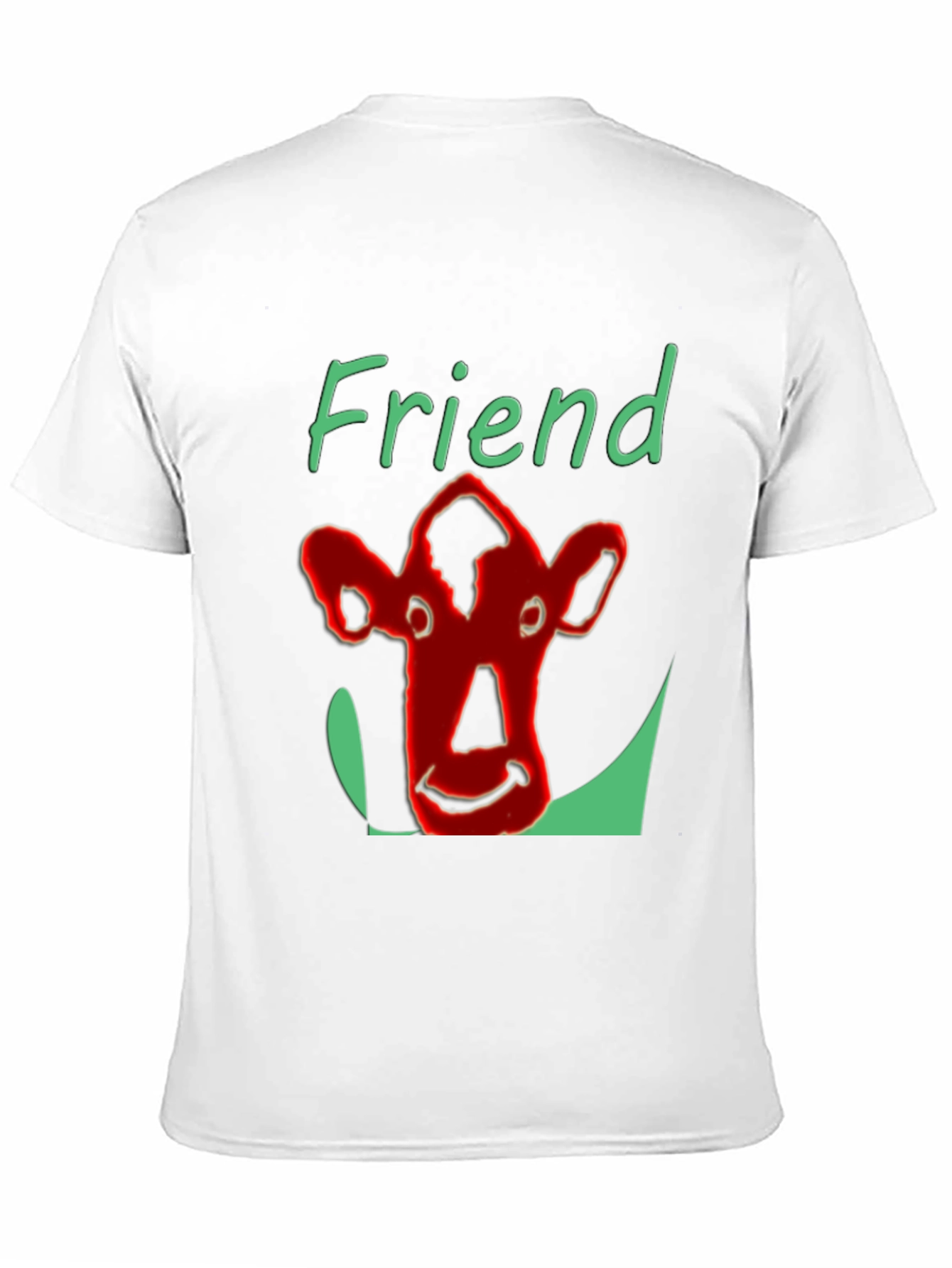 Camiseta Negra Amigo con Diseño de Vaca