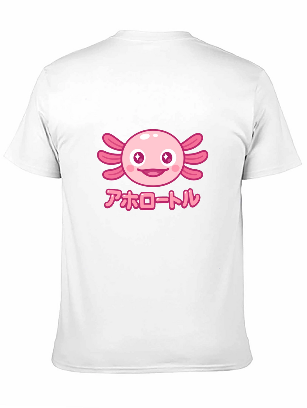 Camiseta Negra Axolotl Kawaii