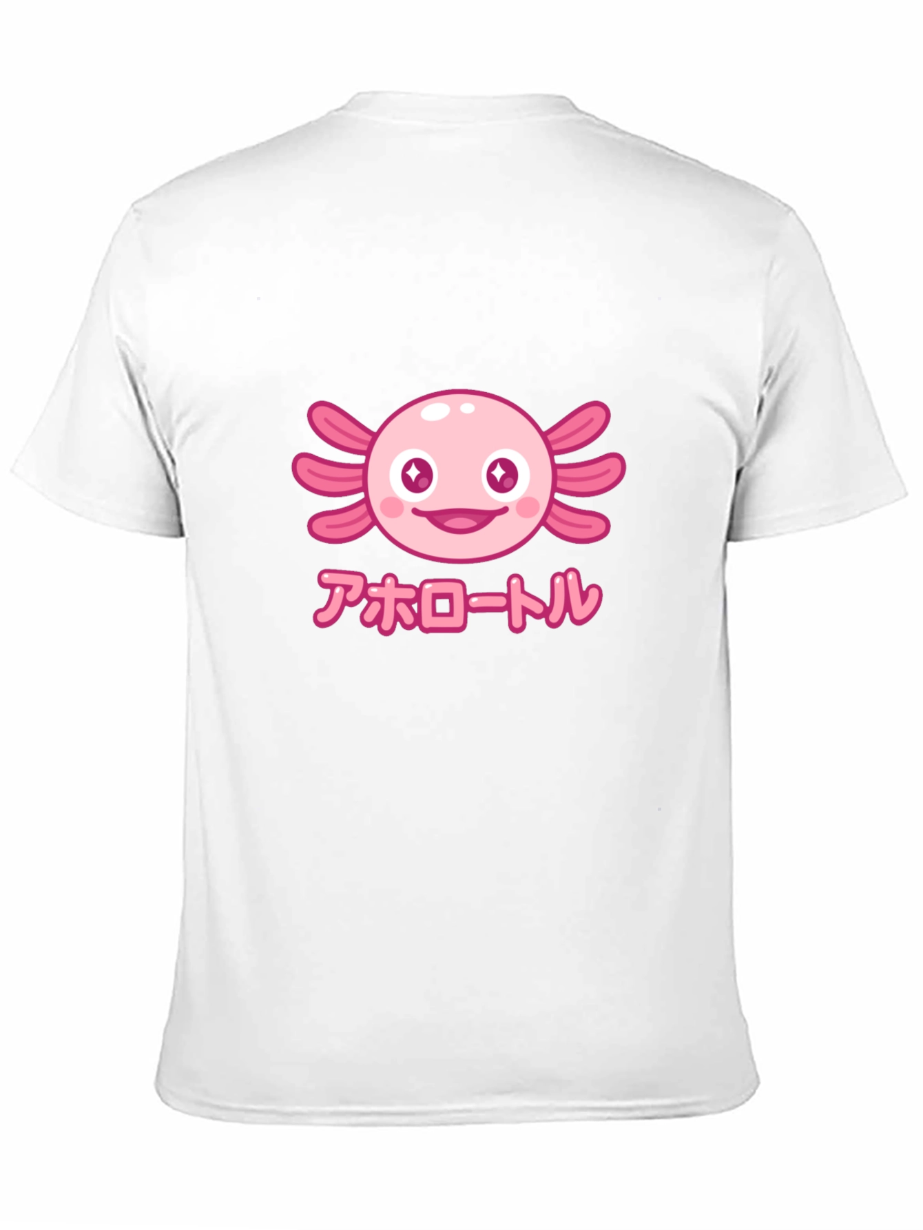 Camiseta Negra Axolotl Kawaii