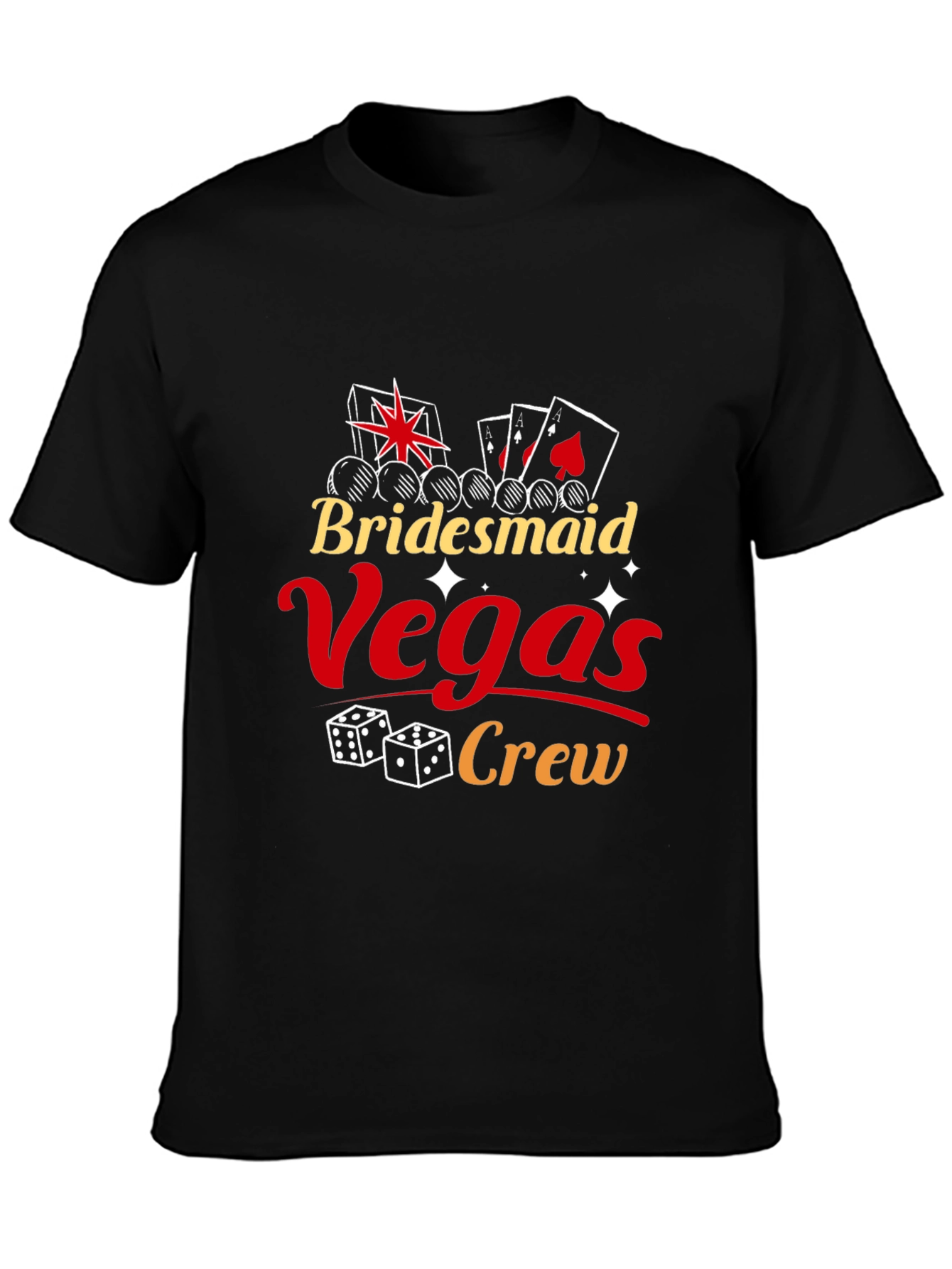 Camiseta Bridesmaid Vegas Crew Negra