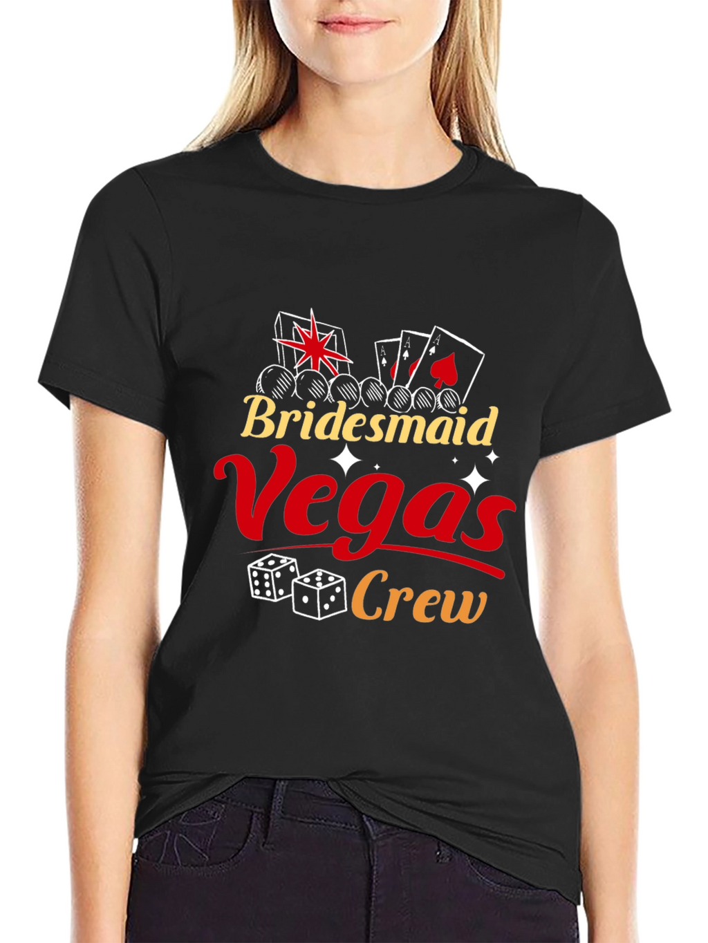 Camiseta Bridesmaid Vegas Crew Negra