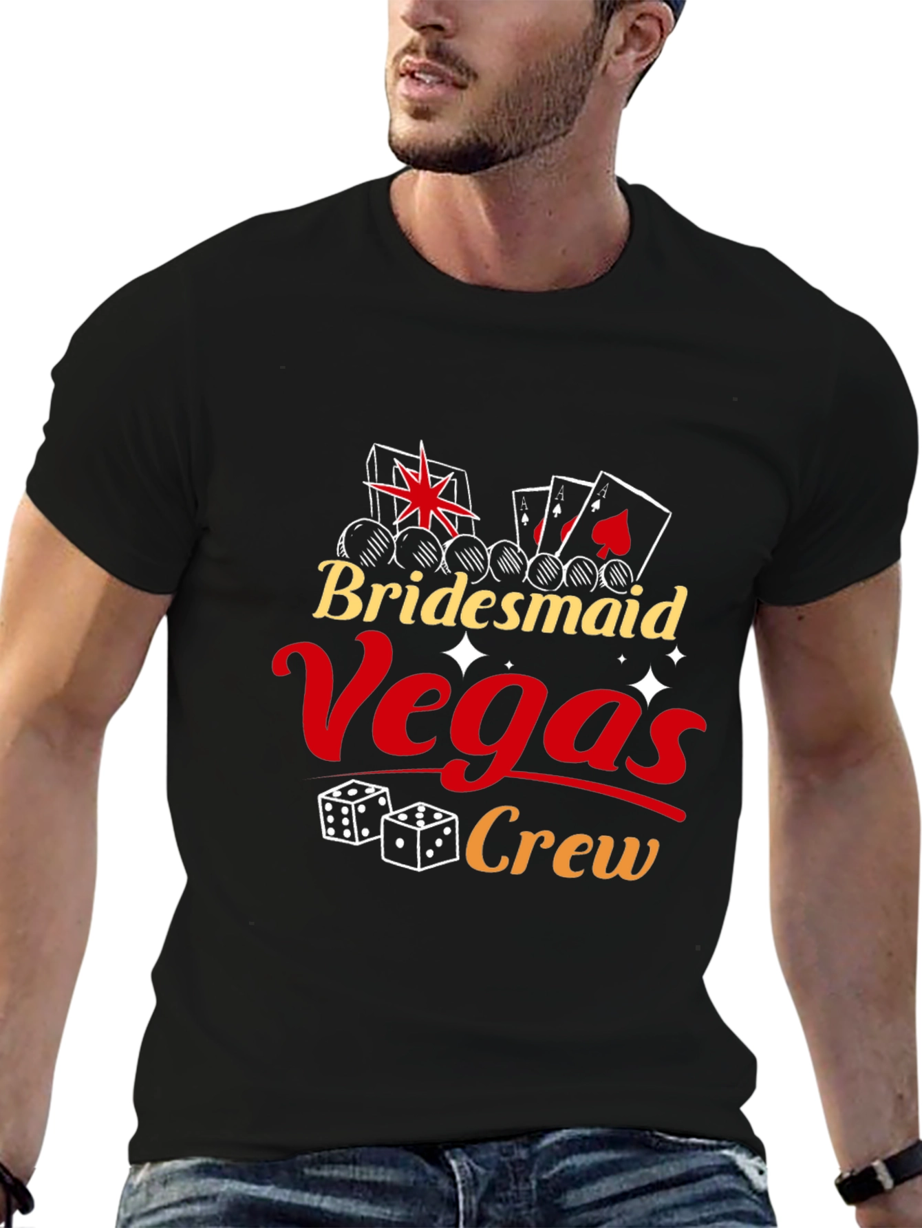 Camiseta Bridesmaid Vegas Crew Negra