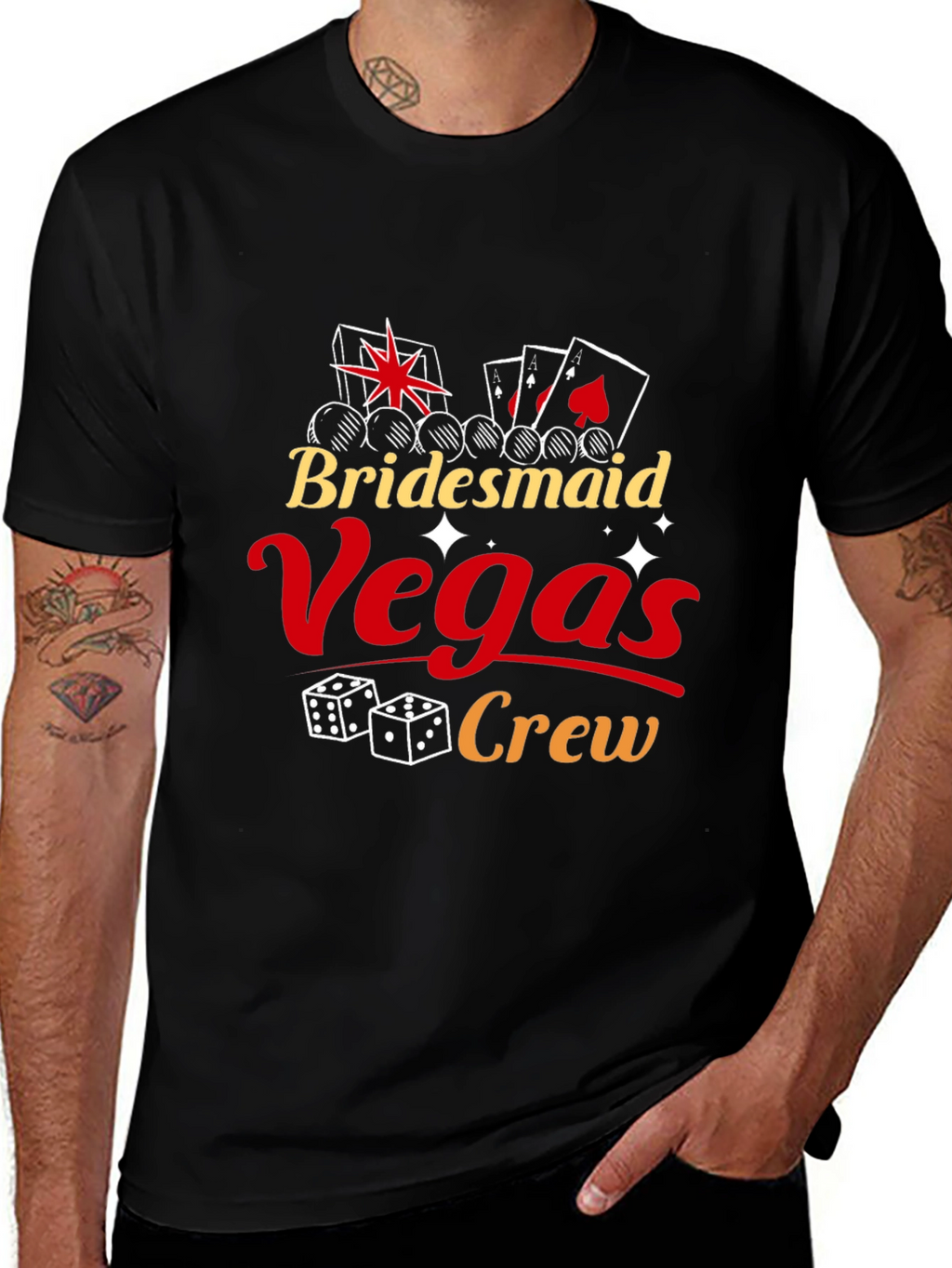 Camiseta Bridesmaid Vegas Crew Negra