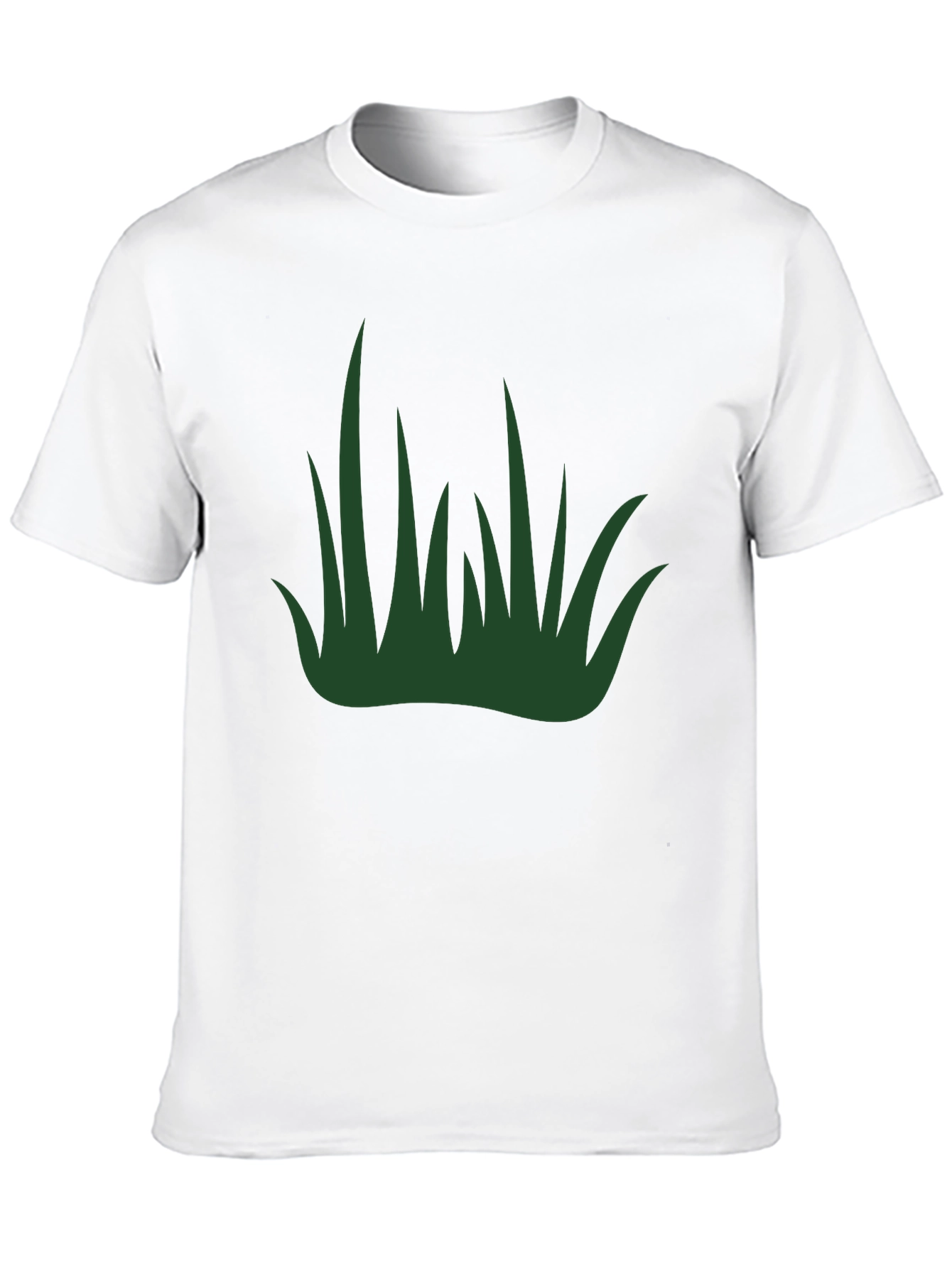 Camiseta Negra con Diseño de Hierba