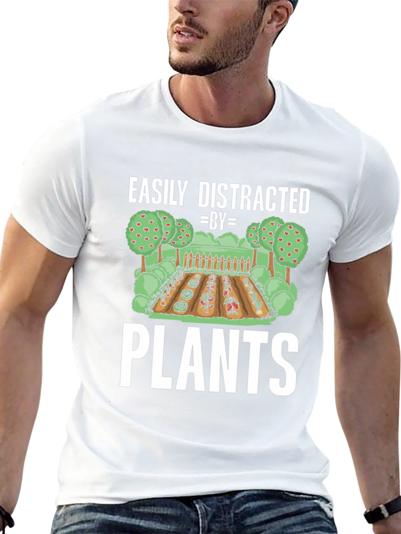 Camiseta de Jardinero: Distraído por las Plantas