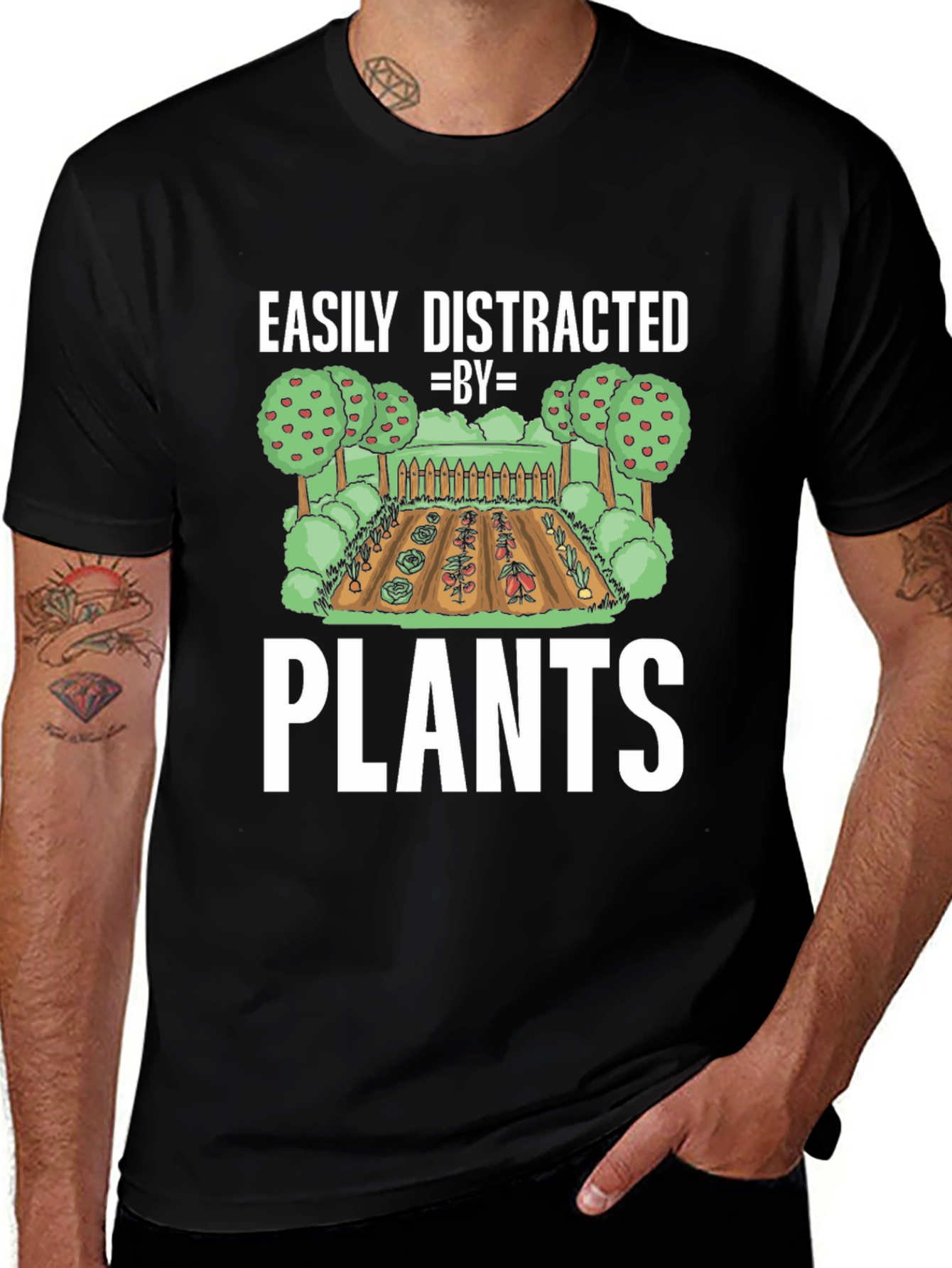 Camiseta de Jardinero: Distraído por las Plantas