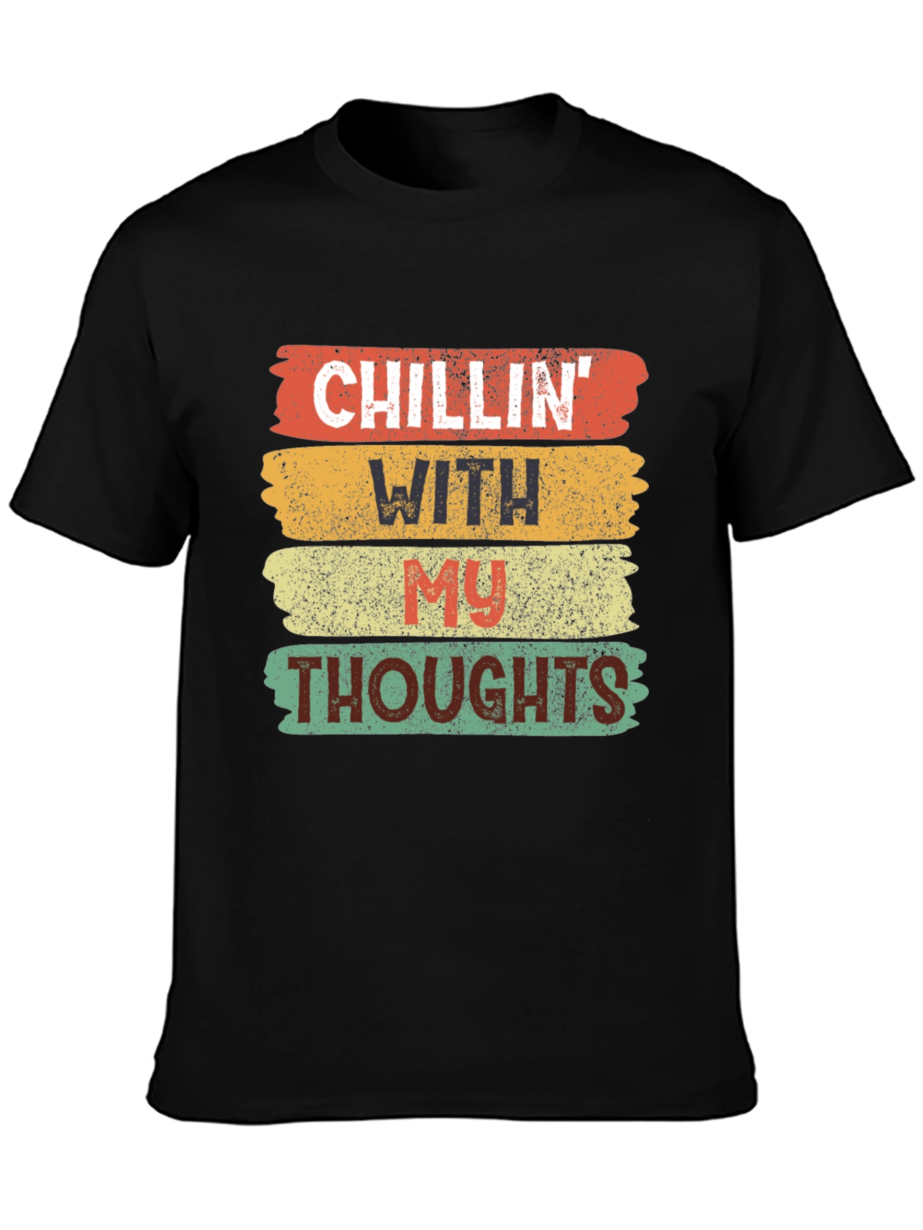Camiseta Negra Chillin With My Thoughts