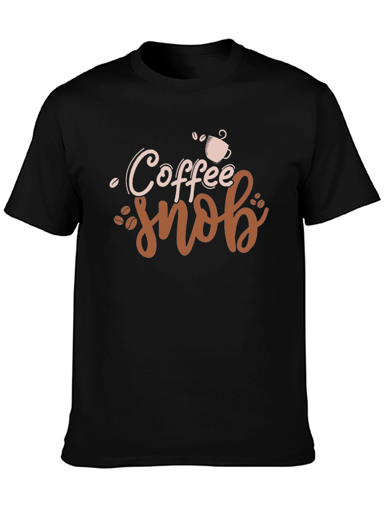 Camiseta Negra Coffee Snob Diseño Original