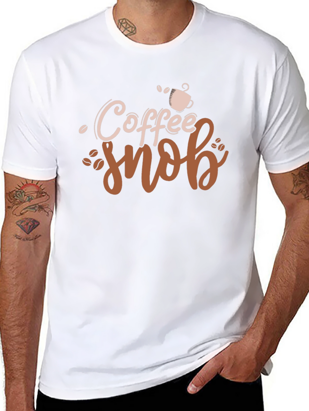 Camiseta Negra Coffee Snob Diseño Original