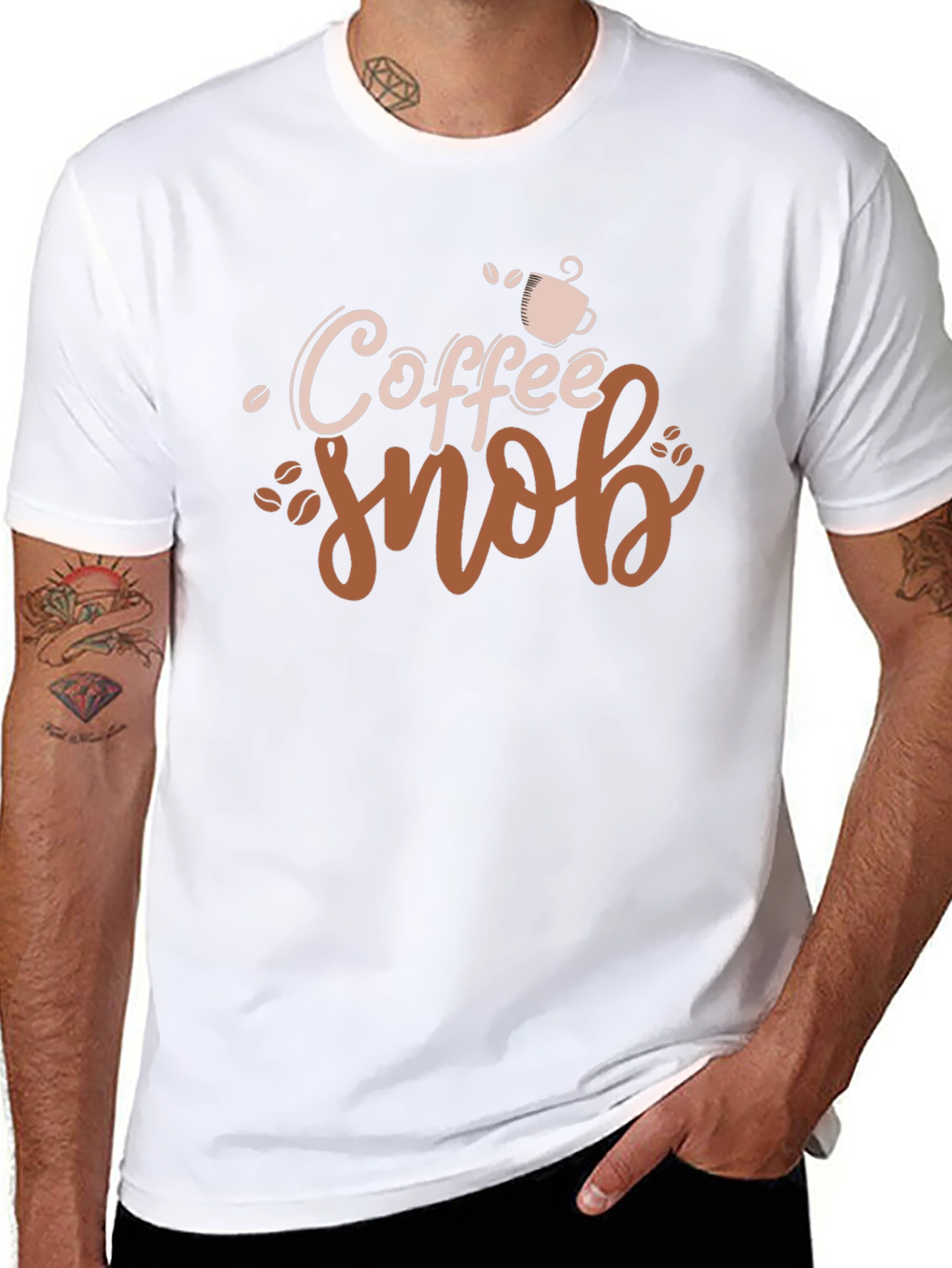 Camiseta Negra Coffee Snob Diseño Original