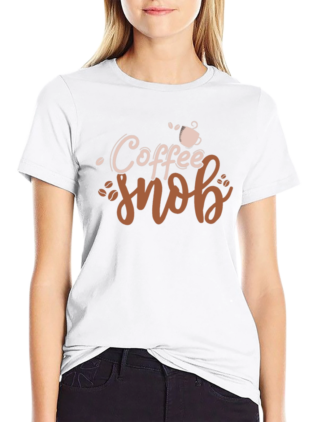 Camiseta Negra Coffee Snob Diseño Original